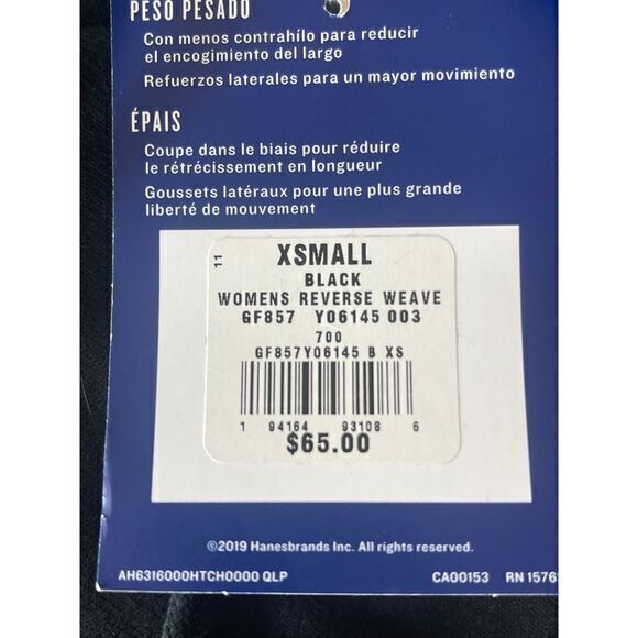 Champion Black Reverse Weave Hoodie, C Logo Style# GF857 Y06145 Women's‎ Size XS - Picture 6 of 10